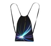 YQxwJL Laser Light Print Drawstring Backpack Foldable Drawstring Bag Large Capacity Gym Bag Track Bag For Women Men