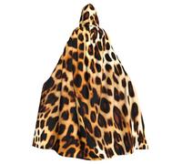 YQxwJL Leopard Animal Print Print Carnival Cape Robe Cloak, Sorcerer Hooded Cloak, For Adults Halloween Cosplay Costumes