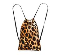 YQxwJL Leopard Animal Print Print Drawstring Backpack Foldable Drawstring Bag Large Capacity Gym Bag Track Bag For Women Men