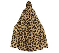 YQxwJL Leopard Animal Print Print Long Cape Unisex Cloak With Hood Halloween Costume Cloak Adult Vampire Witch Cape