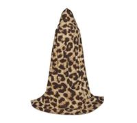 YQxwJL Leopard Pattern Print Carnival Full-Length Hooded Cape For Teen, Long Warm Cloak Vampire Witch Wizard Costume