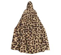 YQxwJL Leopard Pattern Print Robe Carnival Costume Gift For Men Women, Hooded Cloak Medieval Cape With Hood Outerwear