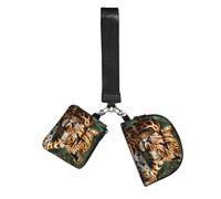 YQxwJL Leopard Pattern Print Small Wristlet Wallets For Women, Dual Pouch Keychain Wristlet Outdoor Sports Zipper Wrist Bag