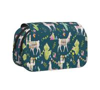 YQxwJL Llama animal alpaca tropical cactus print Pen Bags Pencil Bag Pouch Case,Pencil Pouch Organizer for Office College Daily Use