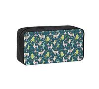 YQxwJL Llama Animal Alpaca Tropical Cactus Print Pencil Box Large Capacity Pencilcase Wear-Resistant Pen Organizer Bag Pouch for Office Makeup