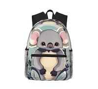 Yqxwjl Lots Colorful Cartoon Dinosaurs Print Backpack For Women Men, Laptop Bookbag, Lightweight Casual Travel Daypack, Beautiful Koala, One Size