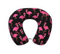 YQxwJL Lovely Pink Flamingos Print Memory Foam Pillow, Comfortable Travel Pillows for Airplanes with Lightweight Design