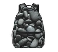 YQxwJL Many Black Pebbles Print Lightweight Packable Backpack For Travel Camping Outdoor, Lightweight Foldable Daypack