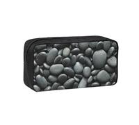 YQxwJL Many Black Pebbles Print Pencil Box Large Capacity Pencilcase Wear-Resistant Pen Organizer Bag Pouch for Office Makeup