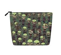 YQxwJL Many Zombies print Cosmetic Bag, Makeup Bag Organizer with Zipper Cute Make Up Pouches Travel Szie Toiletry Bag, Black, One Size