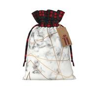 YQxwJL Marbling Texture print Christmas Gift Bags with Drawstring Burlap Sack for Christmas Candy Treat Bags Party Supplies