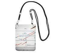 YQxwJL Math Formula Print Sling Bag For Men Women, Casual Mini Phone Purses, Anti-Theft Phone Bag, For Hiking Travel, Black, One Size