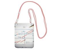 YQxwJL Math Formula Print Sling Bag For Men Women, Casual Mini Phone Purses, Anti-Theft Phone Bag, For Hiking Travel, Pink, One Size