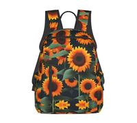 YQxwJL Merry Christmas Cute Snowman 1 Print Lightweight Backpack,Travel Bookbag College Bag,Laptop Backpack For Men Women, Orange Sunflower, One Size