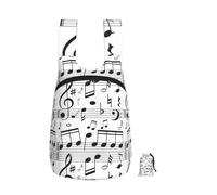YQxwJL Music Note Print Ultra Light Foldable Daypack, Collapsible Portable Rucksack Outdoor Backpack For Daily Shopping