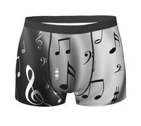 YQxwJL Music Notes Print Print Essentials Mens Underwear Boxer Briefs, Comfortable And Soft Underwear Elasticity Mens Shorts Black