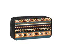 YQxwJL Native American Pattern Print Big Capacity Pencil Case Pen Pouch, 600d Oxford Fabric Pencil Bag With Sturdy Zipper School Supplies