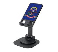 YQxwJL North Dakota State Flag Print Rotating Phone Stand,Adjustable Foldable Phone Holder, Cell Phone Stand, for Office Home