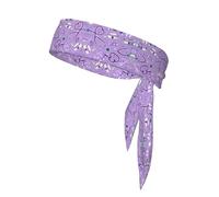 YQxwJL Nurse Pattern Headband Purple Print Headbands for Men Women Adjustable Bandana Sweatband Hair Bands for Sports