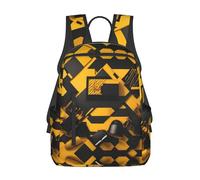 YQxwJL Nurse Pattern Purple Print Lightweight Backpack,Travel Bookbag College Bag,Laptop Backpack for Men Women, Mustard Yellow and Black, One Size