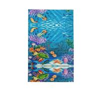 YQxwJL Ocean Sea Turtle Tropical Fish Starfish Print kitchen Towels Dish Cloths, Towels Waffle Weave Ultra Soft Absorbent Quick Drying, 41x66 Cm