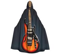 YQxwJL orange electric guitars print Halloween Hooded Robe Cloak for Adult Men Women Wizard Vampire Knight Fancy Cape Costume