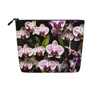 YQxwJL orchids print Cosmetic Bag, Makeup Bag Organizer with Zipper Cute Make Up Pouches Travel Szie Toiletry Bag, Black, One Size