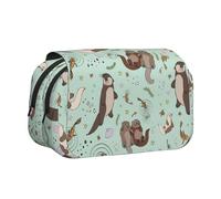YQxwJL Otters print Pen Bags Pencil Bag Pouch Case,Pencil Pouch Organizer for Office College Daily Use