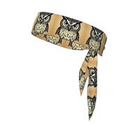 YQxwJL Owl Headbands for Men and Women, Adjustable Sweatbands for Sports