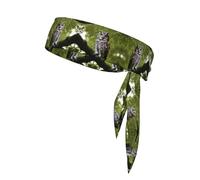 YQxwJL Owl Tree Branches Print Head Tie Headbands For Men Women, Adjustable Bandana Sweatbands Hair Wrap Bands For Sports