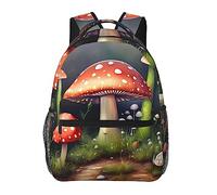 YQxwJL Penguins On The Iceberg Print Laptop Backpack Stylish Bookbag College Daypack Travel Business Work Bag For Men Women, Mushroom painting, One Size