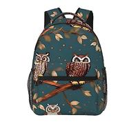 YQxwJL Penguins On The Iceberg Print Laptop Backpack Stylish Bookbag College Daypack Travel Business Work Bag For Men Women, Owls on tree branches, One Size