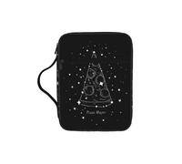 YQxwJL Pizza Constellation Print Bible Bag Pencil Case with Pen Slots Waterproof Cosmetic Bag Durable Phone Bag Tote Bag Handbag