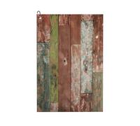 YQxwJL Planks Weathered Old Look Print Golf Bag Towel With Clip 24x16in Microfiber Waffle Accessory For Clubs Balls Golfers Gift