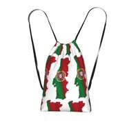 YQxwJL Portuguese Flag Map Print Drawstring Backpack Bags, String Backpack Cinch Sack Bags For Trip Beach For Daily Use
