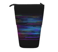 YQxwJL Programmer Program Code Print Zippered Pencil Pouch Organizers Telescopic Pencil Bag Pen Holder Stationery Case For Office