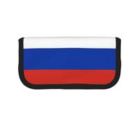YQxwJL Russian Flag Print Canvas Fountain Pen Pouch Stylish Pen Case Organizer Bag Makeup Bags,For Everyday Travel