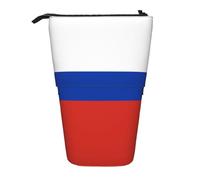 YQxwJL Russian Flag Print Zippered Pencil Pouch Organizers Telescopic Pencil Bag Pen Holder Stationery Case For Office