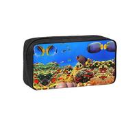 YQxwJL Sea Fish Pattern Print Pencil Box Large Capacity Pencilcase Wear-Resistant Pen Organizer Bag Pouch for Office Makeup