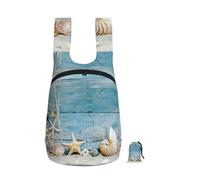 YQxwJL Shell Starfish Pattern Print Ultra Light Foldable Daypack, Collapsible Portable Rucksack Outdoor Backpack For Daily Shopping