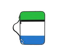 YQxwJL Sierra Leone Flag Map Print Bible Bag Pencil Case with Pen Slots Waterproof Cosmetic Bag Durable Phone Bag Tote Bag Handbag