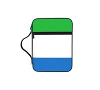 YQxwJL Sierra Leone Flag Print Bible Bag Pencil Case with Pen Slots Waterproof Cosmetic Bag Durable Phone Bag Tote Bag Handbag
