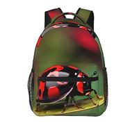 YQxwJL Small Canadian Flags Print Laptop Backpack Stylish Bookbag College Daypack Travel Business Work Bag for Men Women, Red Ladybug Dasisy, One Size