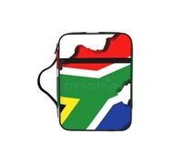 YQxwJL South African Flag Map Print Bible Bag Pencil Case with Pen Slots Waterproof Cosmetic Bag Durable Phone Bag Tote Bag Handbag