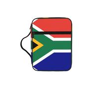 YQxwJL South African Flag Print Bible Bag Pencil Case with Pen Slots Waterproof Cosmetic Bag Durable Phone Bag Tote Bag Handbag