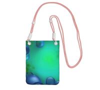 YQxwJL Teal Blue Print Sling Bag For Men Women, Casual Mini Phone Purses, Anti-Theft Phone Bag, For Hiking Travel, Pink, One Size