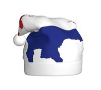 YQxwJL Thailand Flag Map Print Santa Hat, Plush Christmas Hats, Holiday Festive Headwear, For Christmas Parties Everyday Wear