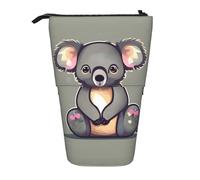 YQxwJL The Lovely Koala Print Zippered Pencil Pouch Organizers Telescopic Pencil Bag Pen Holder Stationery Case For Office