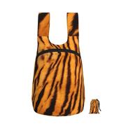 YQxwJL Tiger Striped Pattern Print Ultra Light Foldable Daypack, Collapsible Portable Rucksack Outdoor Backpack For Daily Shopping