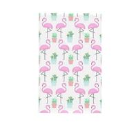 YQxwJL Tropical Flamingo Cute Cactus Print kitchen Towels Dish Cloths, Towels Waffle Weave Ultra Soft Absorbent Quick Drying, 41x66 Cm
